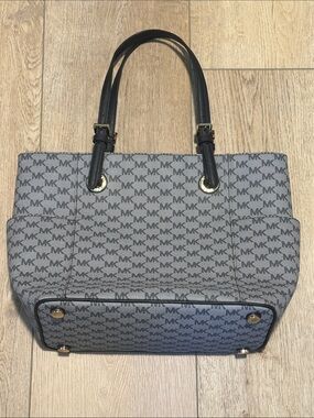Michael Kors Monogram Gray and Black Tote